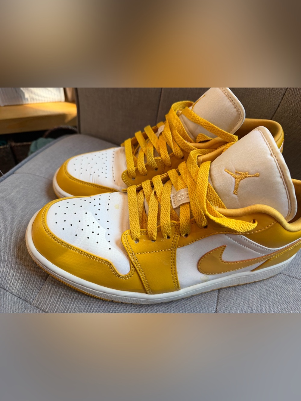 2021 Nike Air Jordan Yellow and White High-Top in “Pollen”